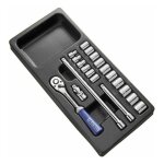 Cl� � cliquet expert module d'outils douilles et cliquet 3 / 8'' - plateau plastique