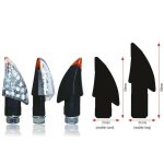 Clignotant bihr blade led court noir