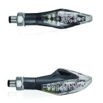 Clignotant chaft wanted � led avec feux de stop (la paire) noir / transparent