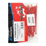 Colliers de serrage artein nylon type rilsan 3, 5x140 mm rouge