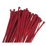 Colliers de serrage r - tech nylon 4, 8x280mm - 100pcs rouge