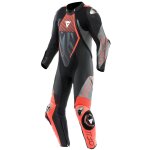 Combinaison dainese audax d - zip perf. 1 piece black / red fluo / anthracite