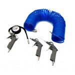 Compresseur brazoline - gonfleur avec 2 soufflettes 15m tuyau flexible et raccords pneumatiques