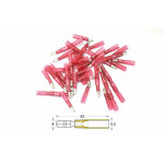 Connectique bihr bout � bout m�le rond � sertir thermo - r�tractable �0, 5mm� / 1, 5mm� - 50pcs transparent ...