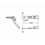 Connectique bihr cosse m�le s�rie 110 ml �0, 85mm� / 1, 25mm� - 50pcs