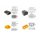 Connectique bihr jeu de 8 voies s�rie 090 frkw type origine - 5 jeux complets