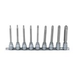 Douille ks tools jeu de douilles tournevis 3 / 8'', torx perc�, 9 pcs