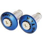 Embouts de guidon bike it affleurant double montage bleu