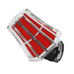 Filtre � air replay hexagonal chrome mousse rouge fixation coude 45 diam 35 - 28