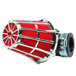 Filtre � air replay hexagonal chrome mousse rouge fixation coude 90 diam 35 - 28