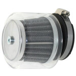 Filtre � air replay sha kn chrome transparent carbu dimensions exterieures 70mm - longueur 80mm