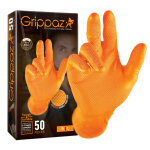 Gants d'atelier p2r nitrile ecailles poisson resistant aux produits chimiques huiles, a essence orange ...