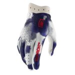 Gants cross 100% itrack 2026 bleu / blanc