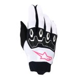 Gants cross alpinestars stella full bore v2 2026 black / white / pink