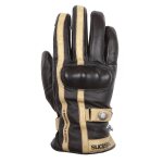 Gants helstons burton cuir noir / beige