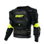 Gilet de protection shot optimal 2. 0 2025 black neon yellow
