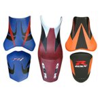 Housse de selle bagster bordeaux clair / noir / lettres blanches