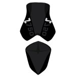 Housse de selle bagster noir / noir mat / lettres noires