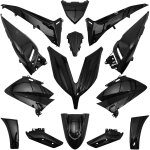 Kit car�nage p2r noir brillant (14 pi�ces) maxi - scooter noir brillant