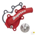 Kit carter pompe � eau boyesen couvercle + turbine supercooler - rouge