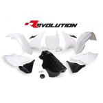 Kit plastiques racetech revolution + r�servoir blanc / noir