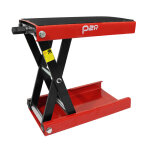 L�ve moto p2r leve - pont mecanique a vis acier rouge hauteur min 100mm - max 380mm
