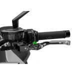 Levier d'embrayage puig rabattable extensible 4. 0 argent vert