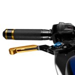 Levier de frein puig rabattable extensible 3. 0 or bleu