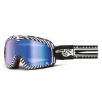 Lunettes moto 100% barstow - death spray - ecran iridium bleu noir / blanc