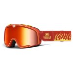 Lunettes moto 100% barstow - death spray - ecran iridium red rouge / jaune