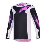 Maillot cross alpinestars fluid - grid 2025 black / light gray