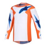 Maillot cross alpinestars fluid - grid 2025 orange / bleu