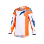 Maillot cross alpinestars fluid - grid - enfant 2025 orange / bleu