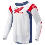 Maillot cross alpinestars honda racer iconic 2024 white bright blue bright red