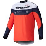Maillot cross alpinestars pro - dura 2025 navy hot orange white