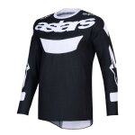 Maillot cross alpinestars racer air - riway 2025 black white