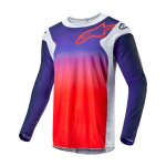 Maillot cross alpinestars racer - hoen 2025 light gray hot orange black