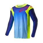 Maillot cross alpinestars racer - hoen 2025 yellow fluo blue night navy