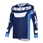 Maillot cross alpinestars racer - riway 2025 blue white
