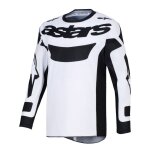 Maillot cross alpinestars racer - riway 2025 white black