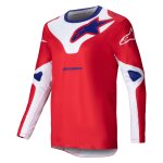 Maillot cross alpinestars racer - veil 2025 bright red white