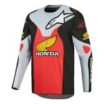 Maillot cross alpinestars racer - veil 2026 black grey red
