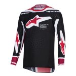 Maillot cross alpinestars supertech - afd v 2025 black / red / white