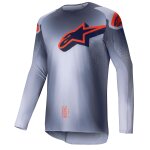 Maillot cross alpinestars supertech - lipan 2025 gray orange fluo