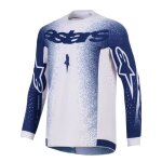 Maillot cross alpinestars supertech - scenz 2025 light grey / blue