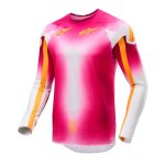 Maillot cross alpinestars supertech - sx mig afd 2025 pink fluo white