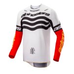Maillot cross alpinestars techstar - deep 2025 black white high red