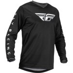 Maillot cross fly f - 16 2025 noir / blanc