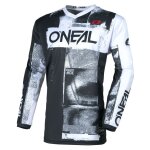 Maillot cross o'neal element - roller 2025 black / white