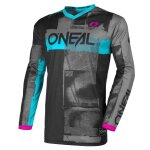 Maillot cross o'neal element - roller - femme 2025 black / cyan